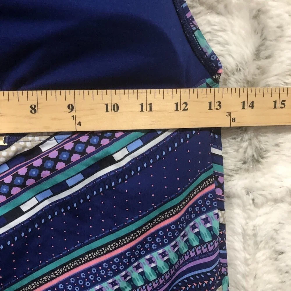 Laundry By Shelli Segal High Neck Tankini swim top Size XS
